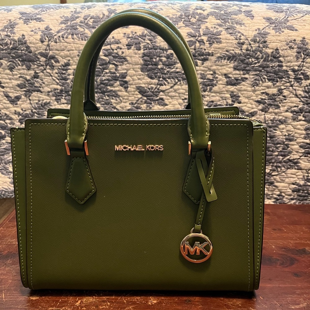 Michael Kors Green Leather Purse